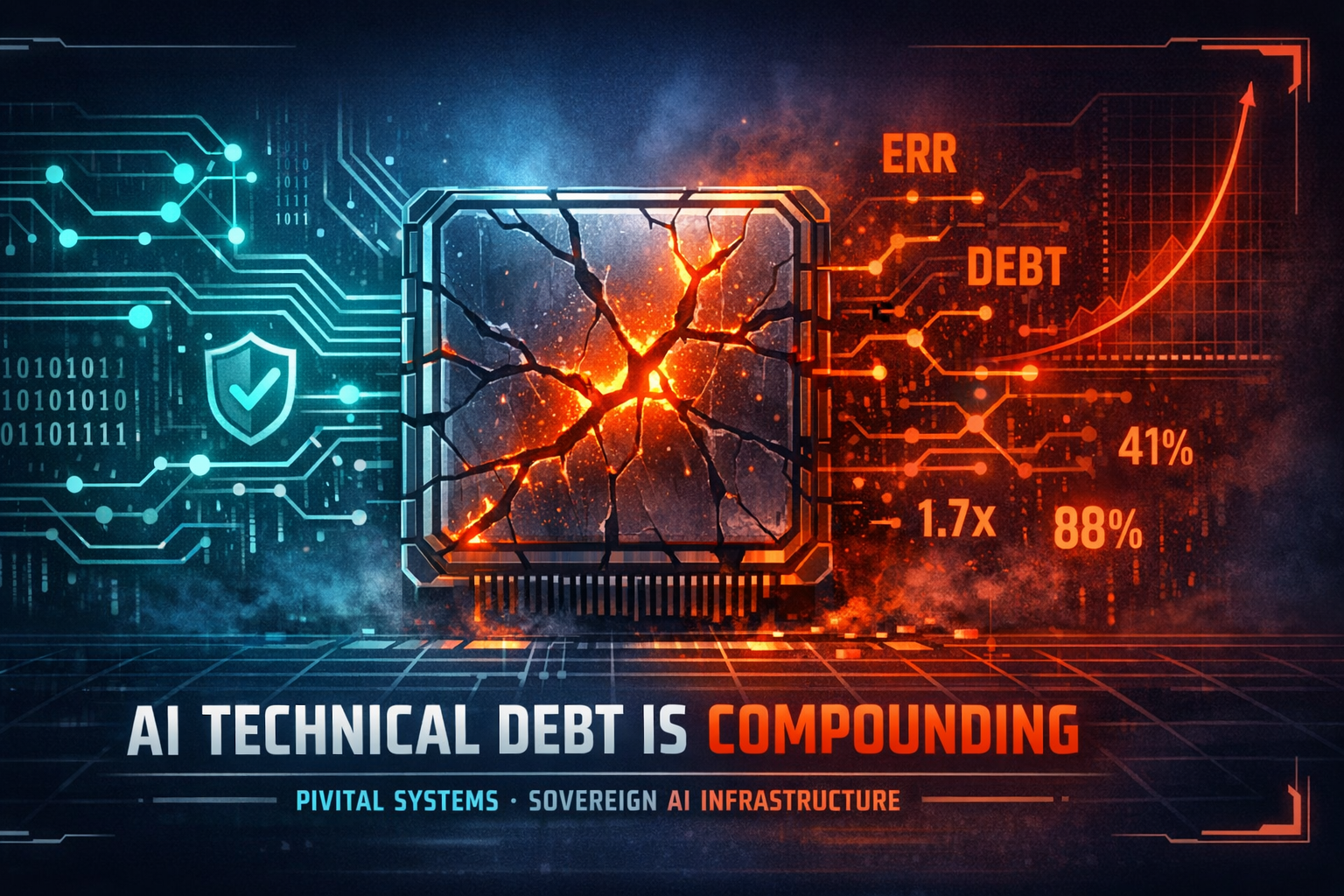 AI Technical Debt Compounding Interest Illustration
