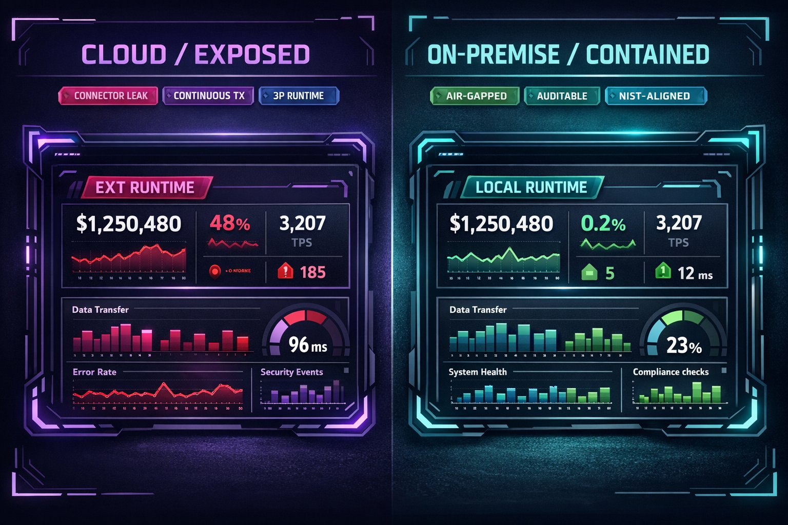 Claude Cowork Live Artifacts Cloud Exposure vs Sovereign On-Premise Dashboard